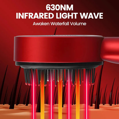 HairSpa Pro™ – Cepillo Masajeador de Cuero Cabelludo 3 en 1 | Luz Roja y Cuidado Anticaída