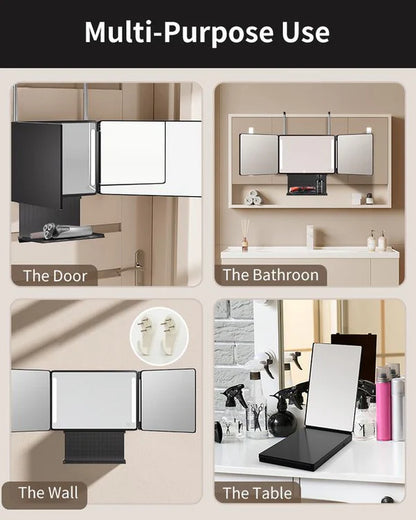 🌟 Espejo profesional multifuncional 360° – Tu belleza desde todos los ángulos 🌟