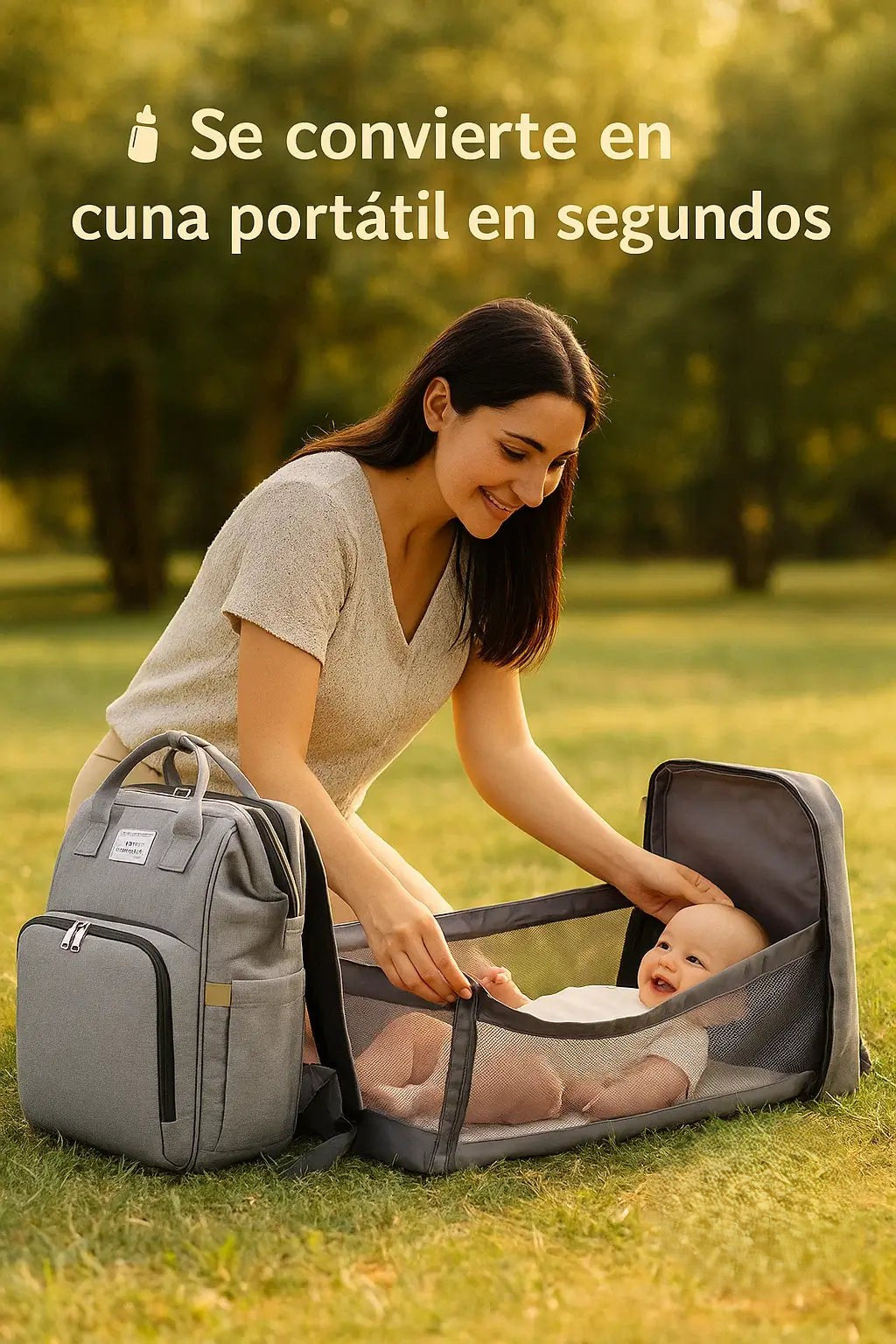 Mochila Maternal Premium Cuna 3 en 1