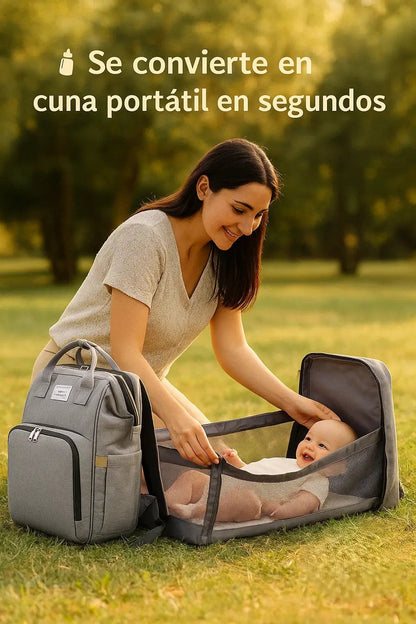 Mochila Maternal Premium Cuna 3 en 1